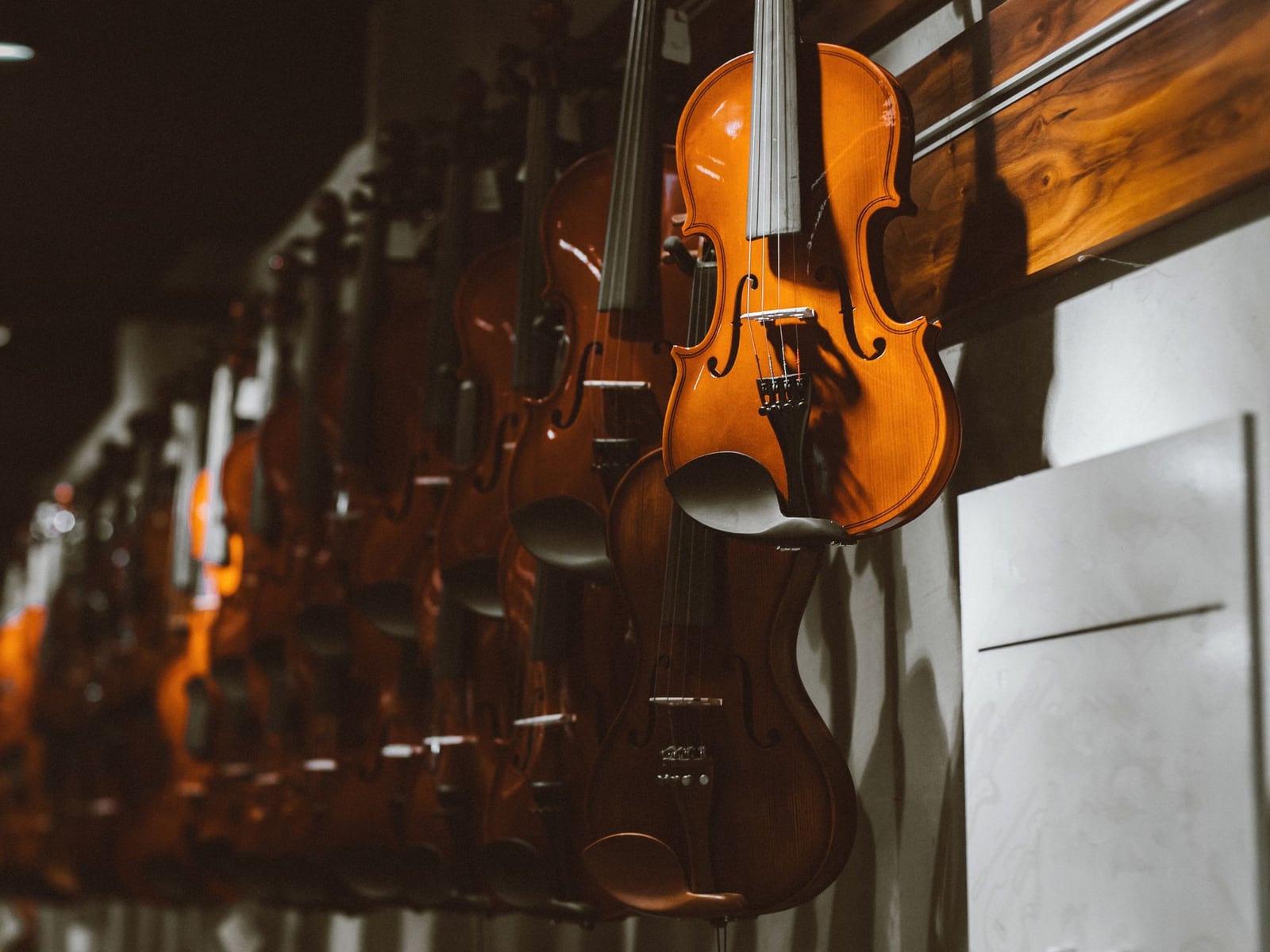 Professional maintenance of a violin including soundpost and bridge inspection